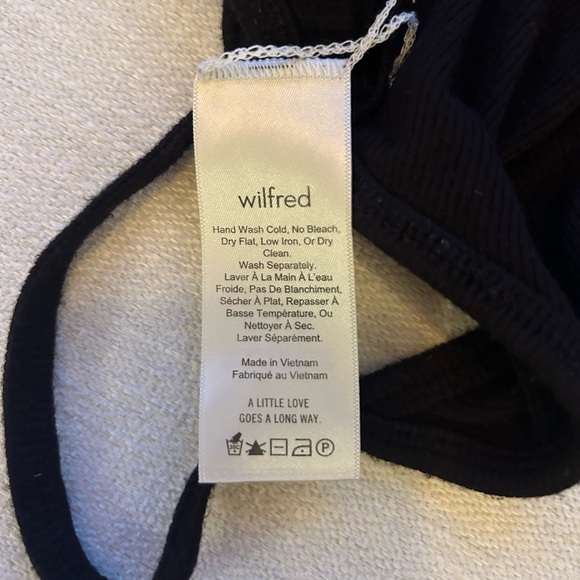 Aritzia Wilfred Black Ribbed Tank Top - Picture 3 of 4